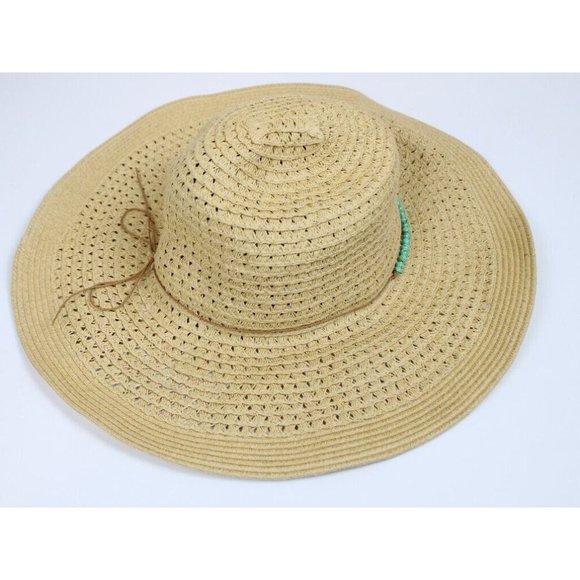Big Sun Hat One Size Beige Solid Straw - Picture 4 of 7